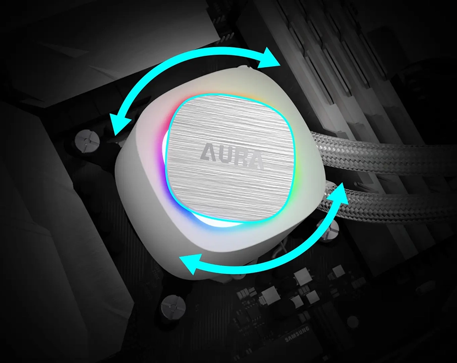 GAMDIAS AURA GL240 V2 White 240 AIO CPU liquid cooler 