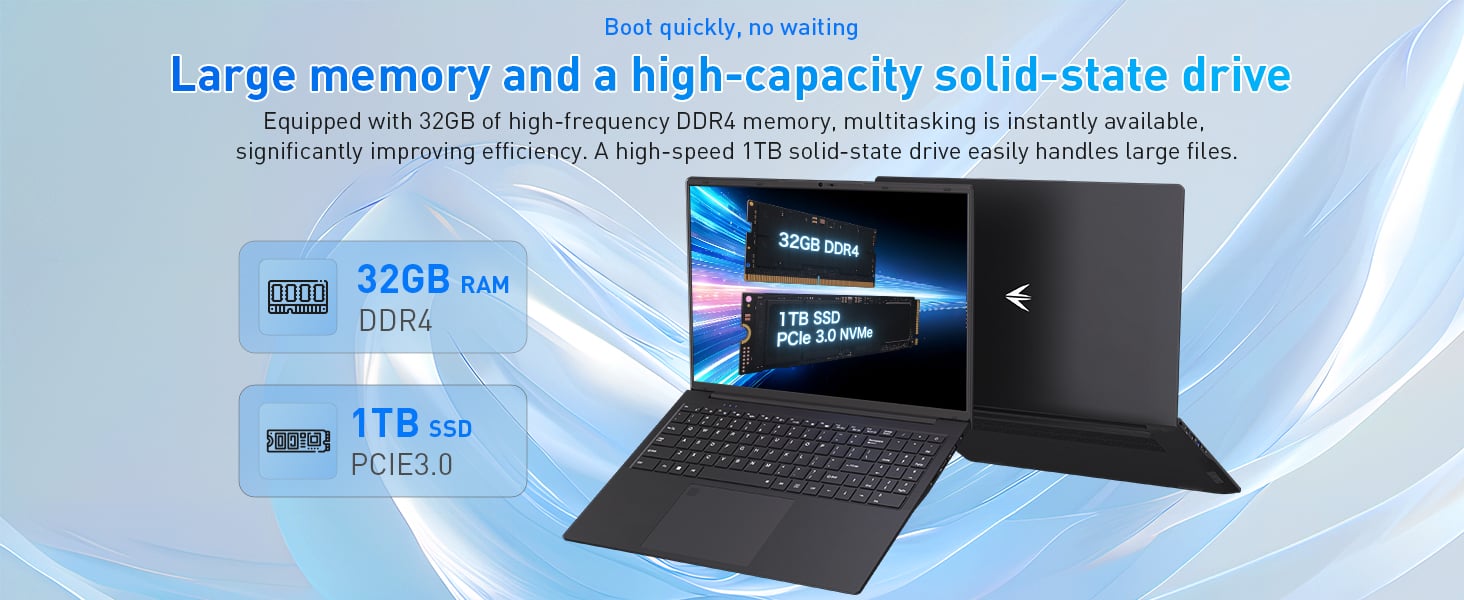 32GB RAM+1TB SSD laptop