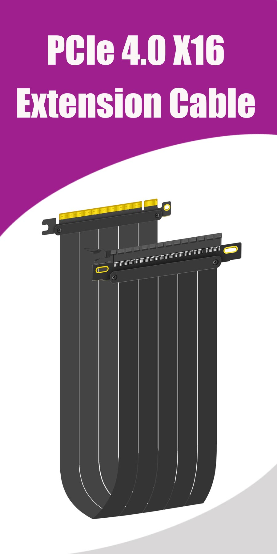 Glotrends pcie 4 0 x16 riser cable compatible with pcie gen 4 0 gpu