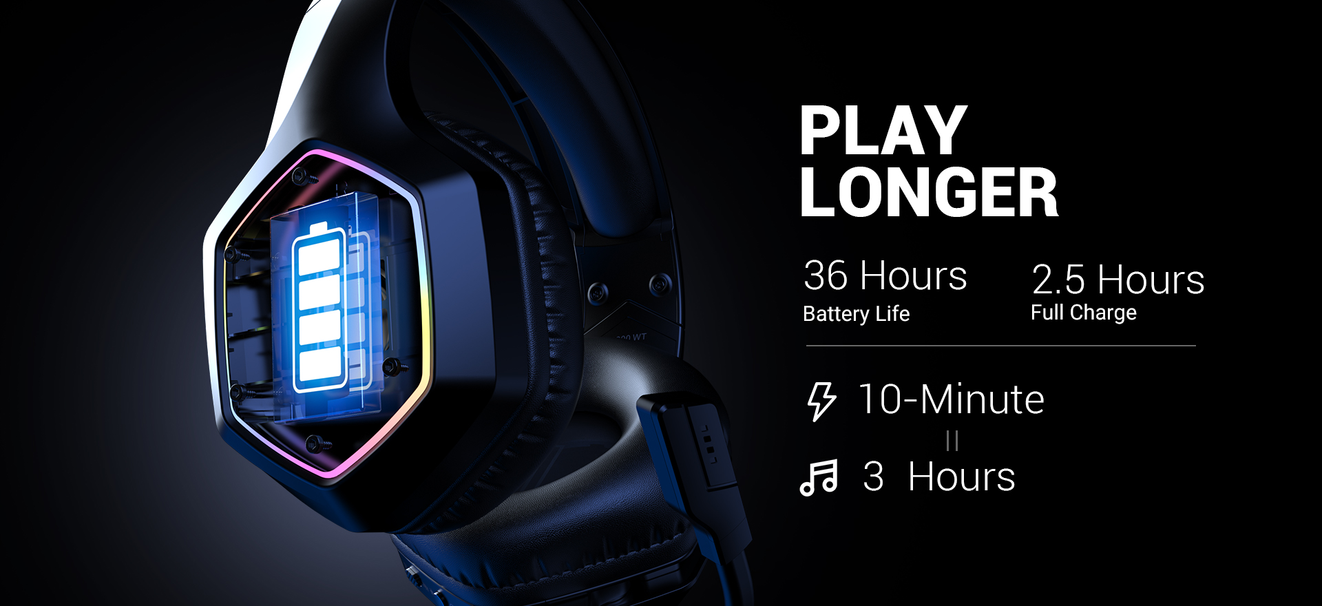 36 Hrs Extended Battery Life