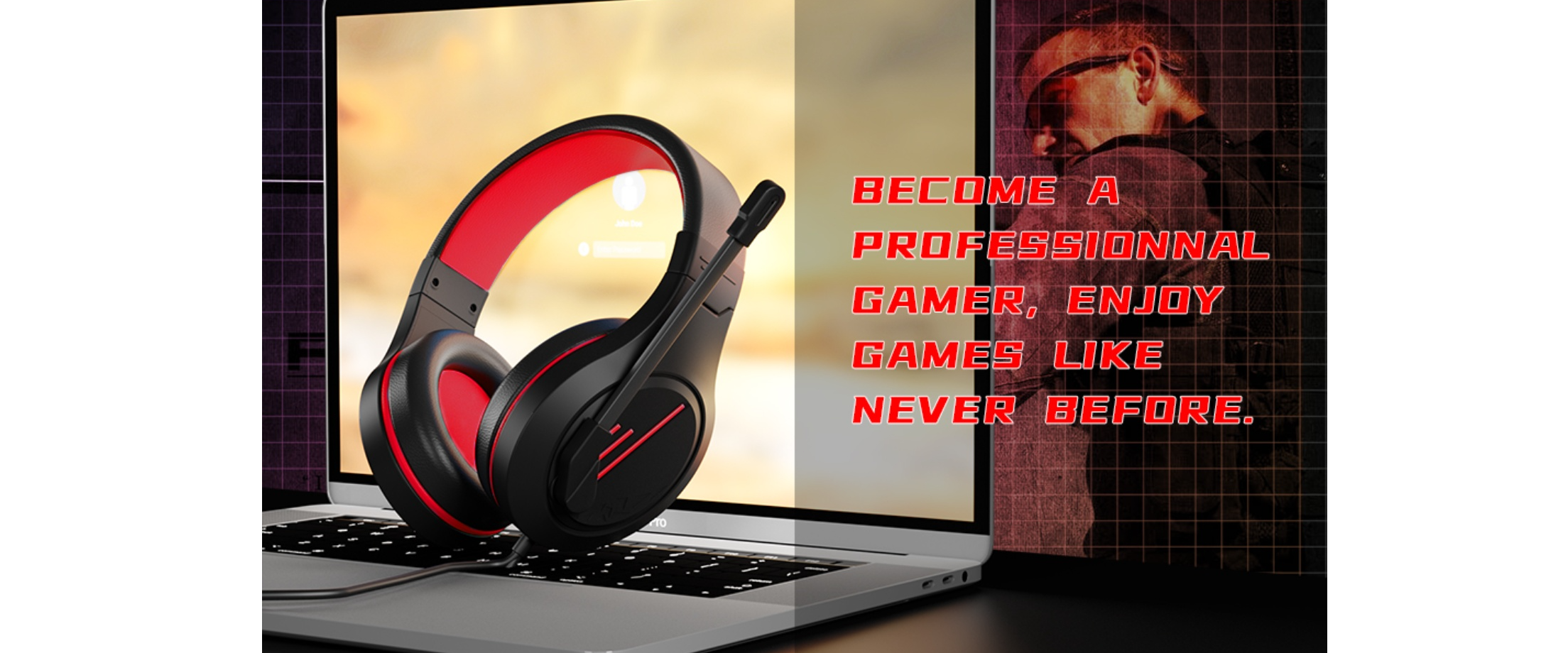 Anivia MH601X, gaming headset on laptop
