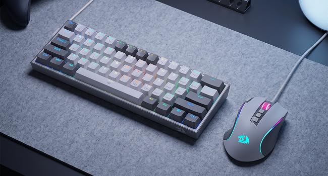 Redragon CB201 Gaming Keyboard & Mouse Combo, 61 Keys K617 Wired RGB Gaming Keyboard and 8000 DPI Wi