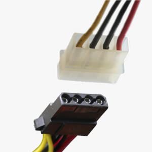 Flexible Computer Case Power Cable Flexible 18 AWG wires 6-inch length