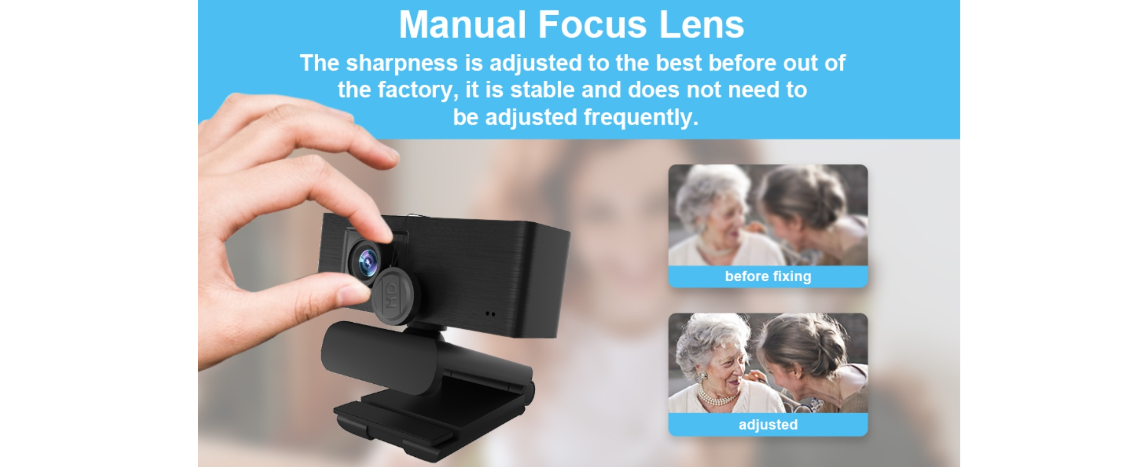 Anivia webcam manual focus, before after comparison