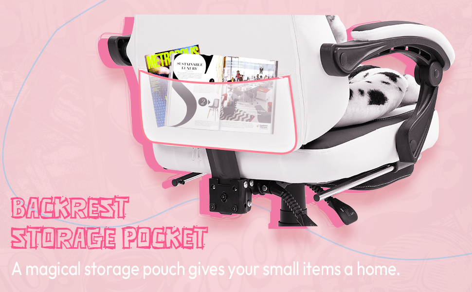 backrest storage pocket