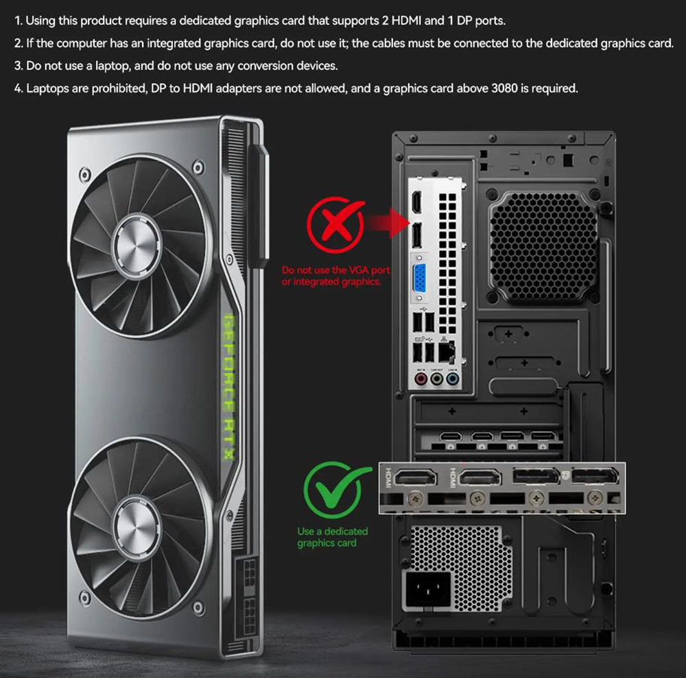 4K@144Hz Triple Monitor KVM Switch 3 Monitors 4 Computers, 8K@60Hz 2 HDMI + DisplayPort USB 3.0 KVM