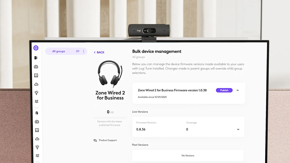 Logitech Zone Wired 2 for Business - Noise-Canceling Headset with Adaptive Hybrid ANC