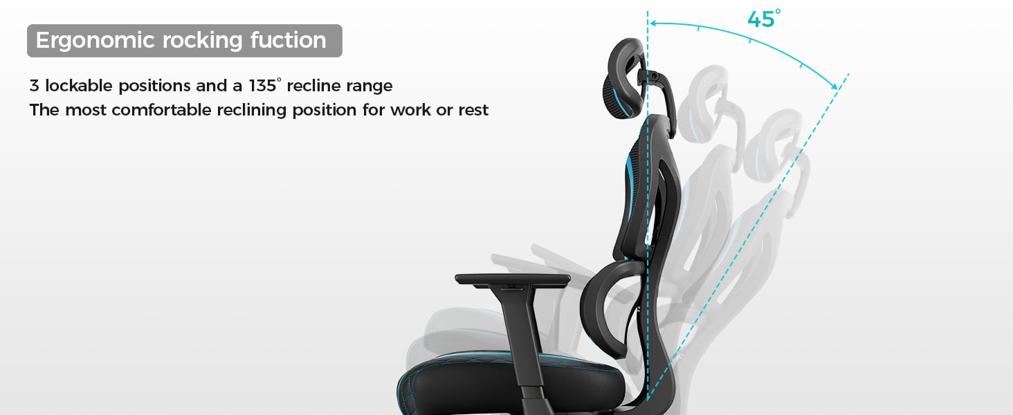 Norn, Ergonomic Chair Blue