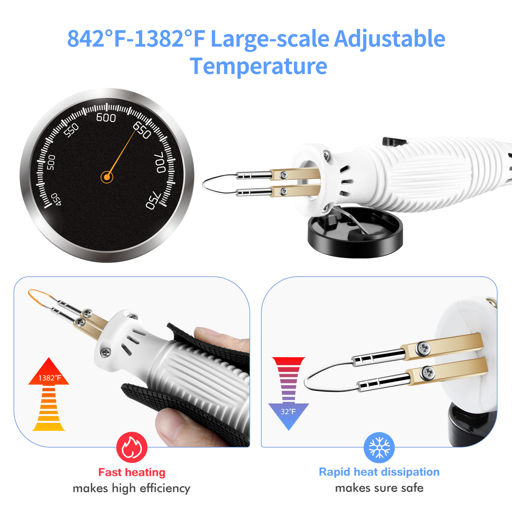 Adjustable Temperature Stand Wire Tips Replacement Screws for Wood/Leather/Gourd Soldering Station Machine with Fast Heat up Woodburner Pen Holife Wood Burning Kit
