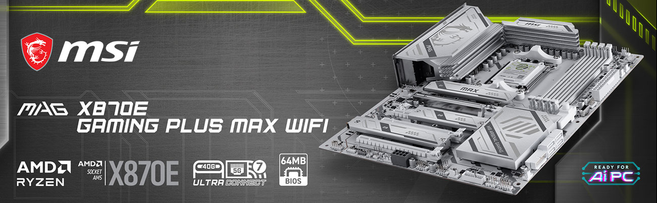 MSI MAG X870E GAMING PLUS MAX WIFI Motherboard