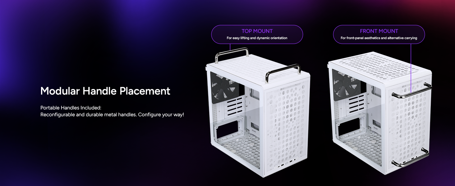 Cooler Master QUBE 340 Micro-ATX Compact -Tower PC Case - White