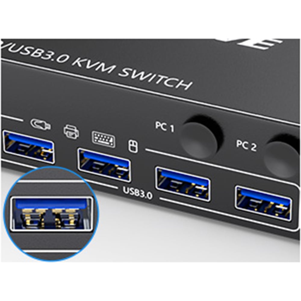 4 USB3.0 Ports USB3.0 is compatible with USB3.0, and the data transmission speed can reach 5Gbps, wh