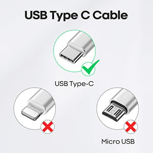 USB Type C Cable This is a USB-A to USB-C cable, please see the plug of the cable before buying.