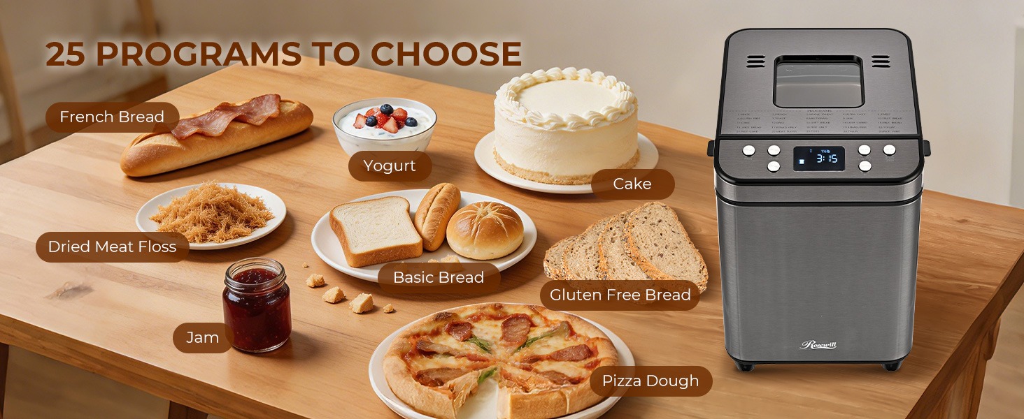 Rosewill 25-in-1 Automatic Bread Maker Machine