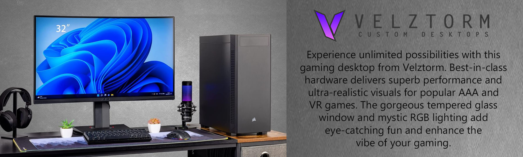 Velztorm Pallidux Gaming Desktop PC