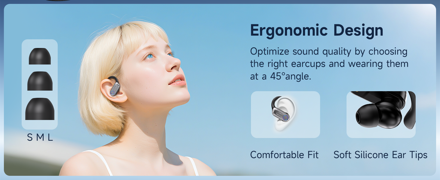 Wireless Sports Earbuds, Bluetooth 6.1 Over-Ear Hook Headphones with 90H Playtime