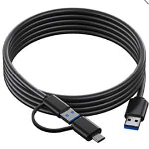 High quality Dual head USB cable One cable provides two types of ports, USB-A and Type-C, and can su