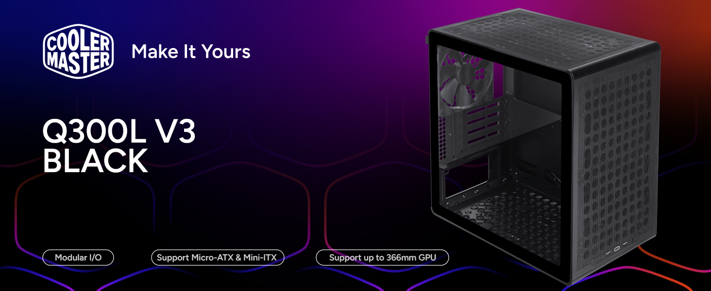 Cooler Master Q300L V3 Micro-ATX PC Case