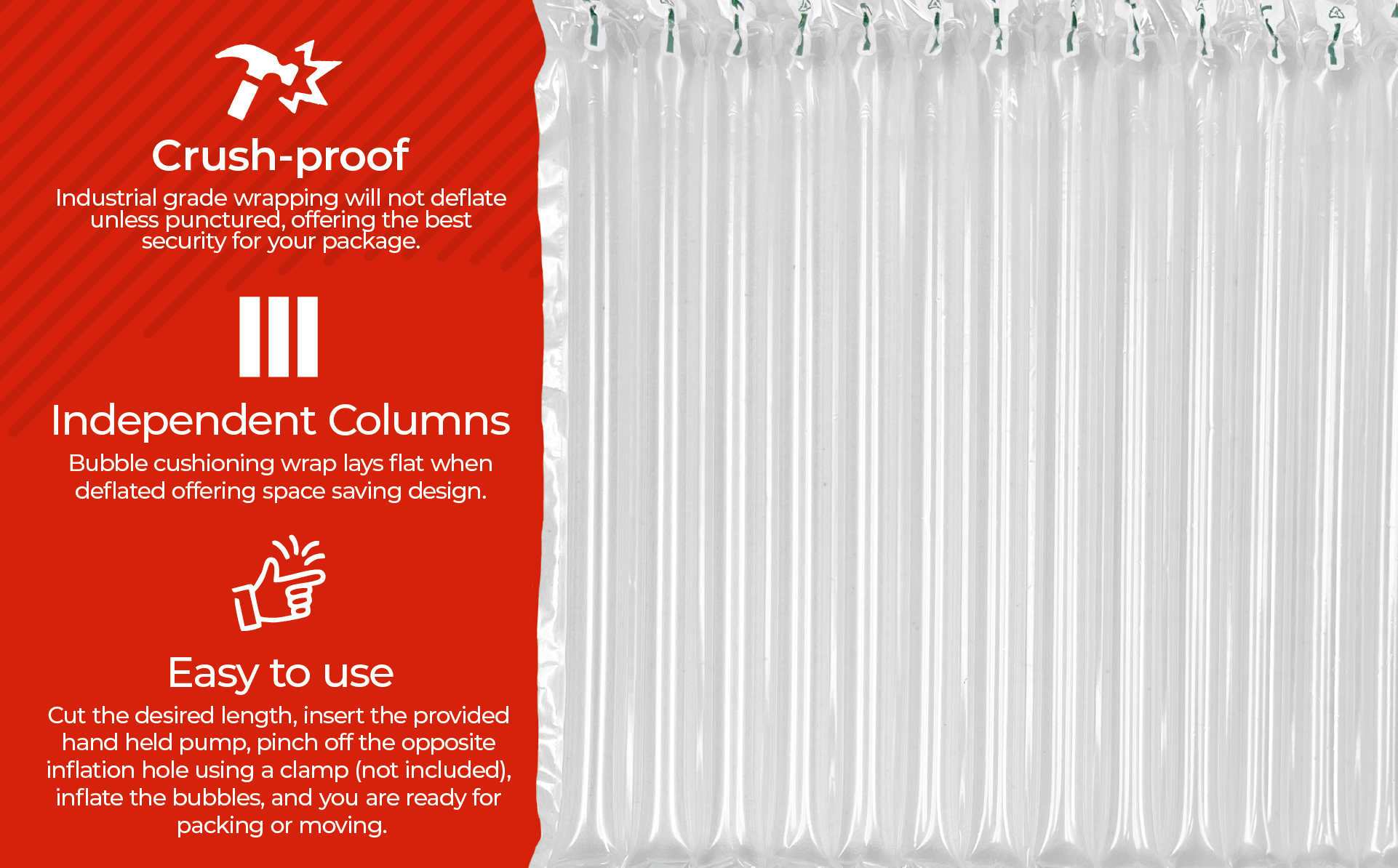 innovative haus air pillows for packaging shipping bubble cushioning wrap moving