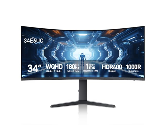 34inch 180Hz curved 1000R WQHD