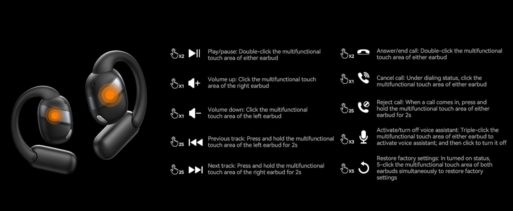 Open Ear Headphones, Bluetooth 5.4 Wireless Earbuds with Digital Display, Ultra-Comfort, Clear Calls
