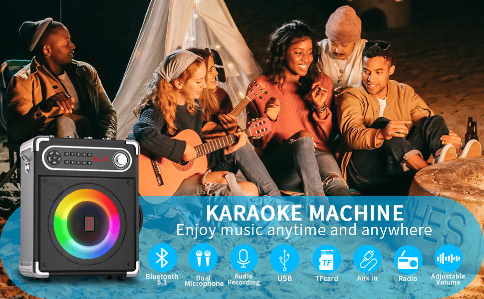 Karaoke Machine with two wireless Microphones