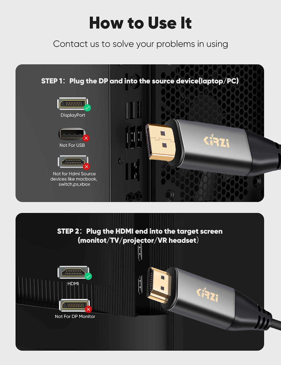 4k displayport cable