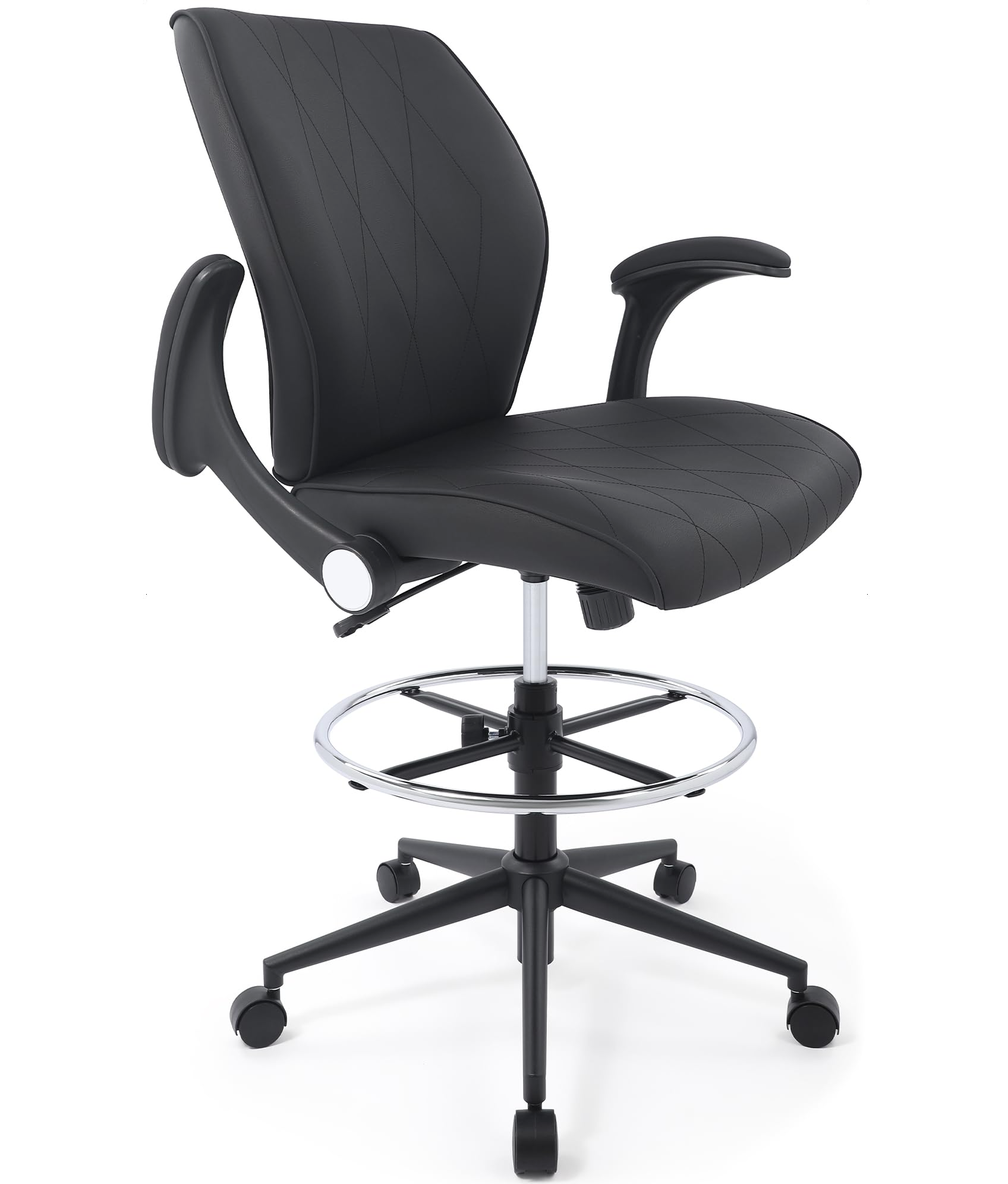 BL-5019D-BLK - Main Picture - Drafting Chair - Office Chair - Drafting Stool