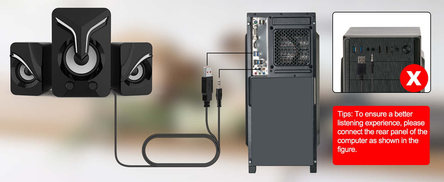 Multifunctional Subwoofer Wide Compatibility Correct Connection Method