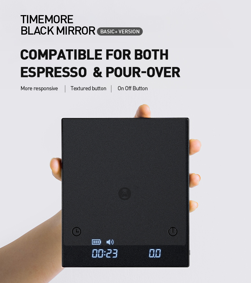 TIMEMORE Black Mirror Basic II Electronic Coffee Scale Built-in Auto Timer  Digital Espresso Smart Coffee Scale Kitchen Scale 2kg