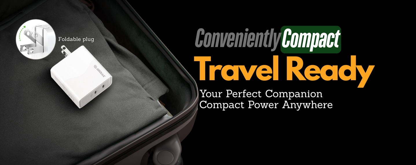 Compact travel charger for macbook