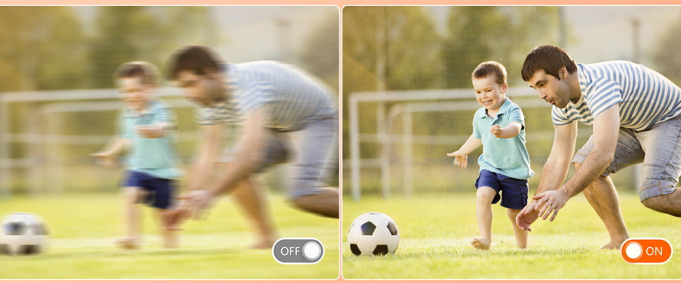 digital anti-shake, image stabilization, anti-blur digital camera, sports photography, family travel