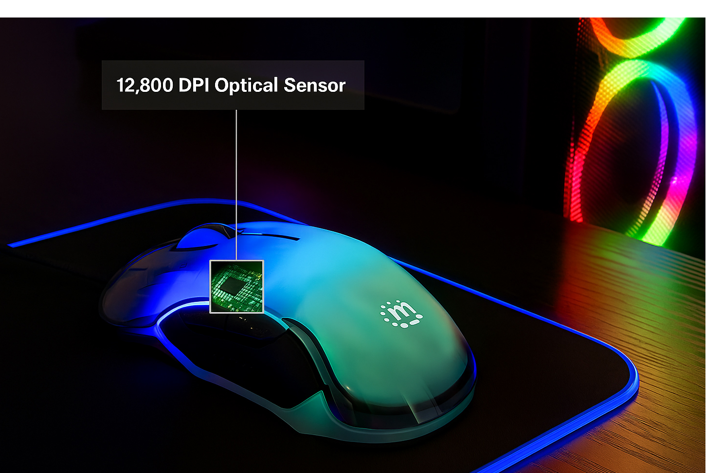 12800 Super High Resolution Optical Sensor Gaming Mouse