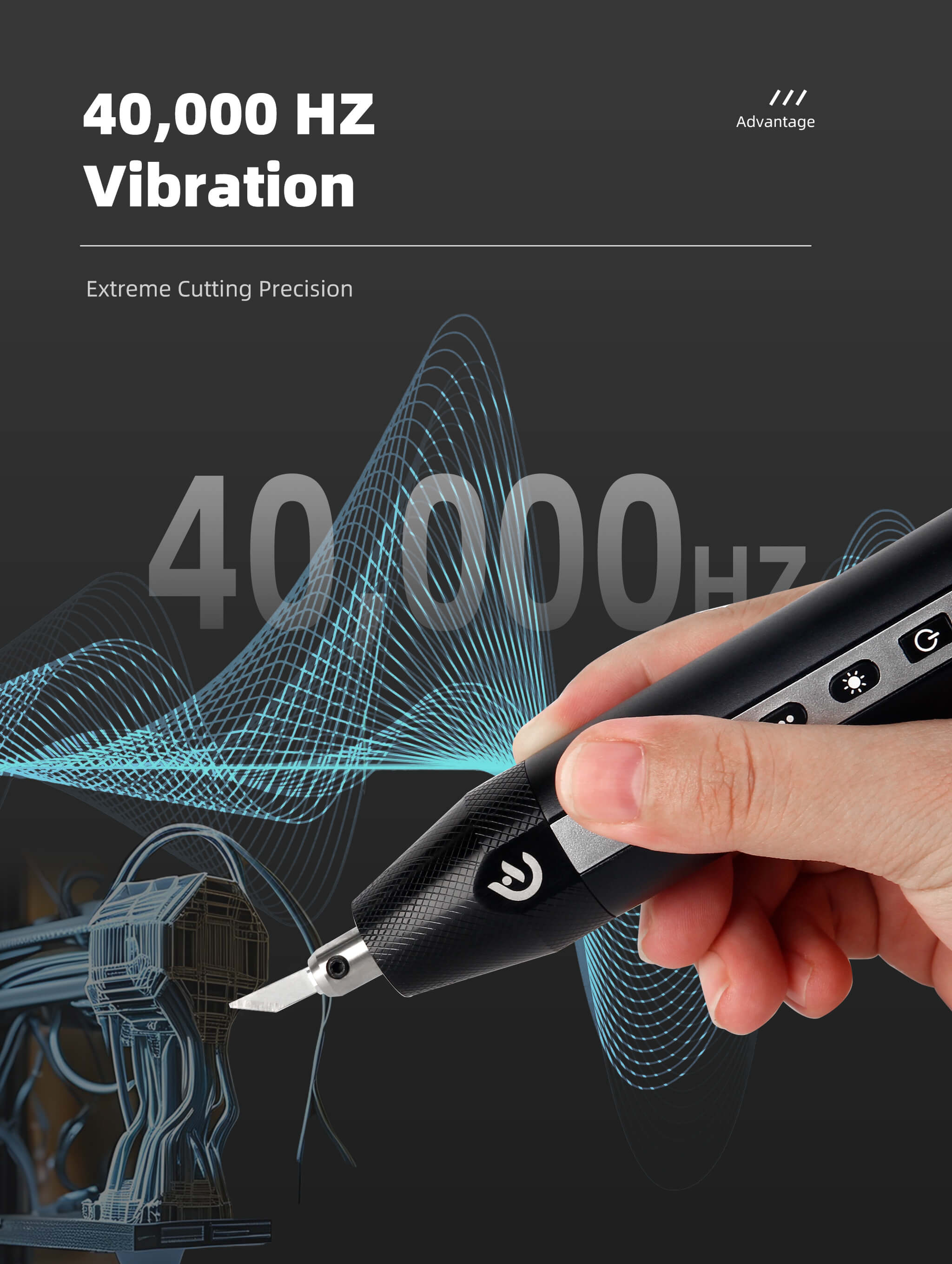 40,000 Vibrations Per second