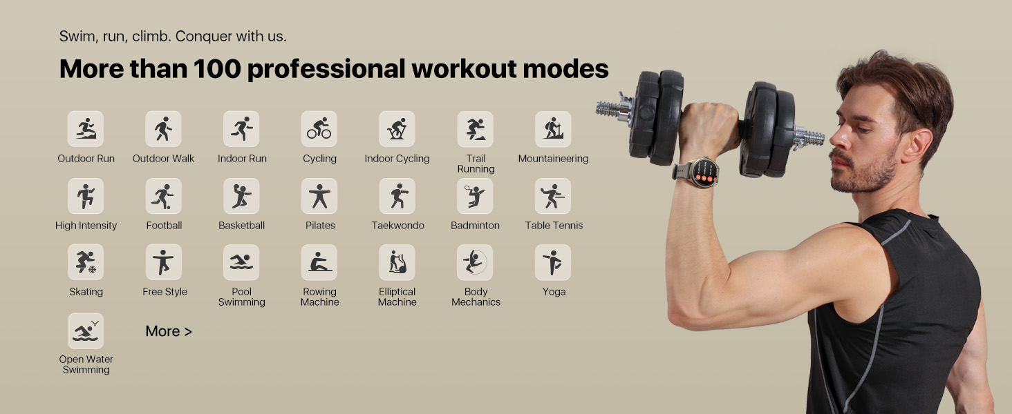 100+ professional workout modes