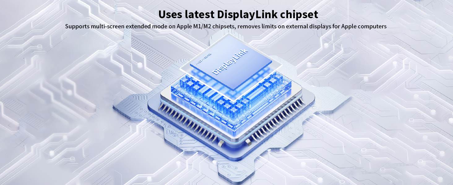 A powerful USB-C to dual display adapter suitable for Macs, including Apple M1/M2 chip MacBook Pros.