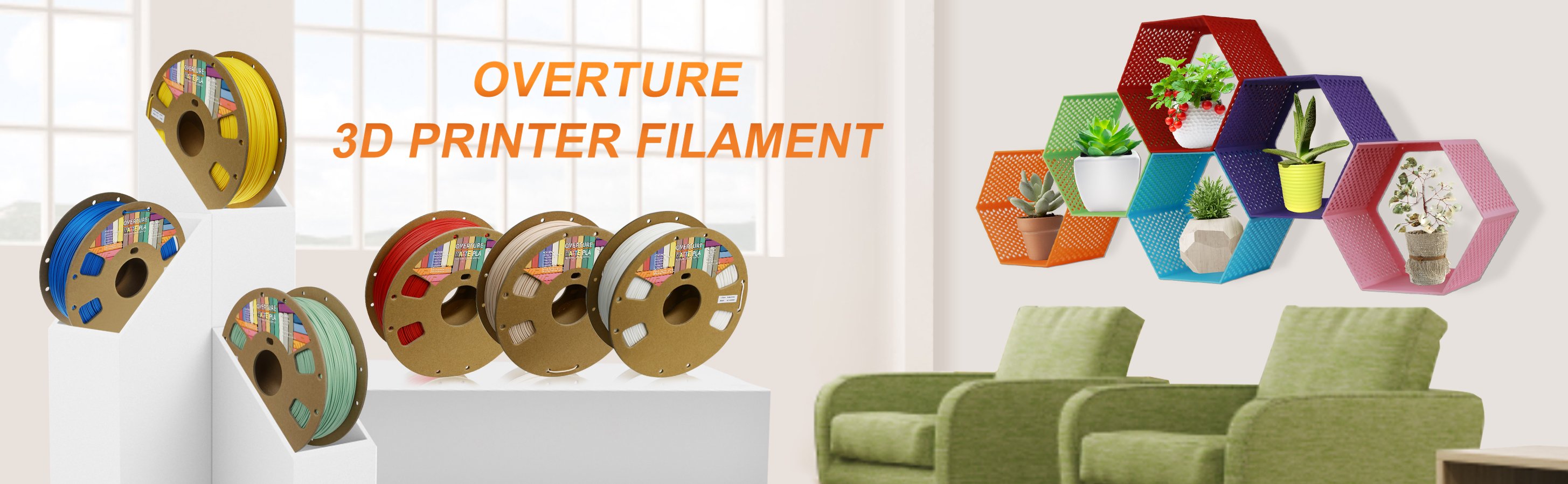 Overture Matte PLA Dual Colors 3D Printer Filament 1.75mm