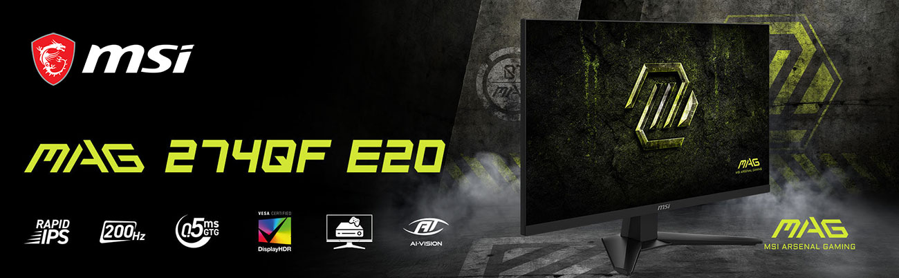 MSI MAG 274QF E20 Gaming Monitor banner