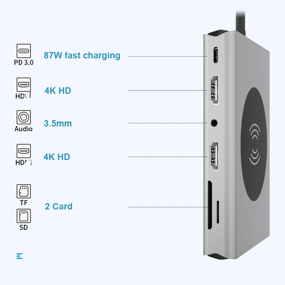 14-in-1 Triple Display Laptop Docking Station