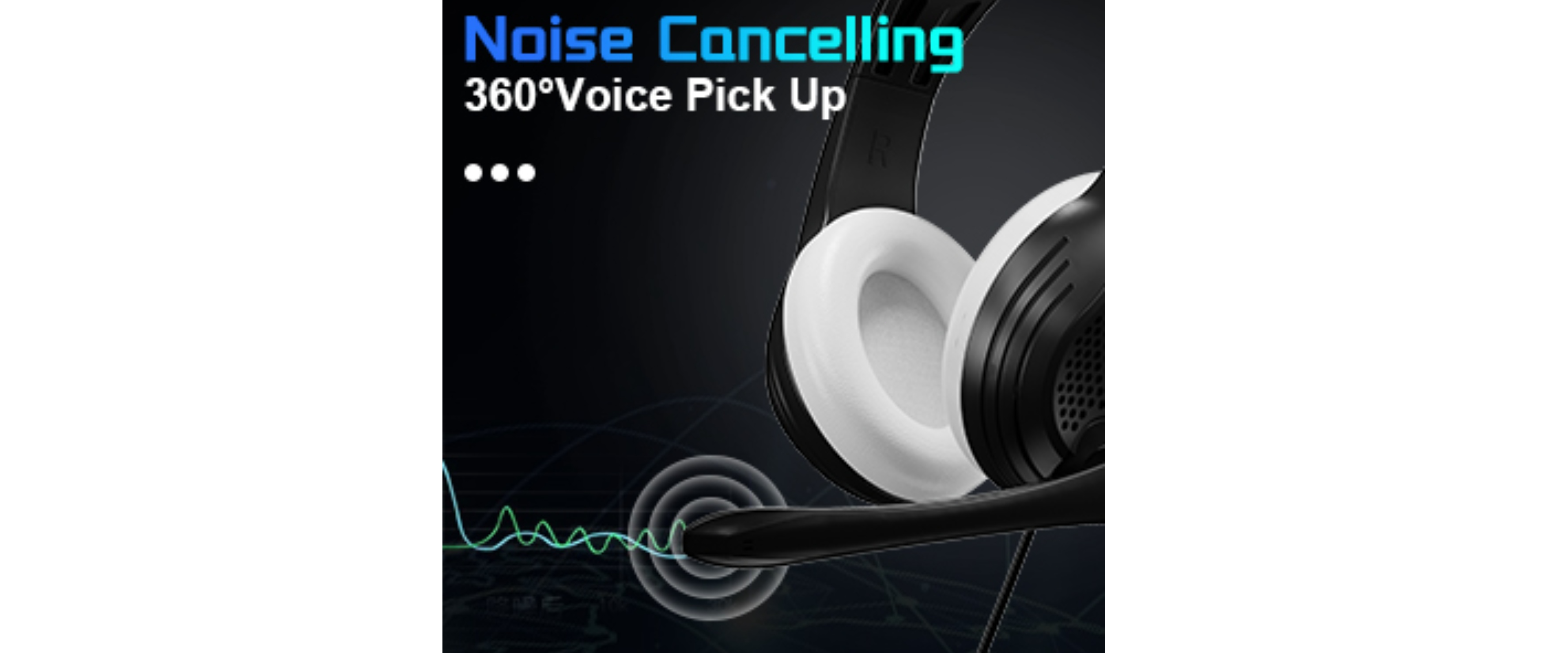 Noise cancelling microphone, 360° voice pick-up