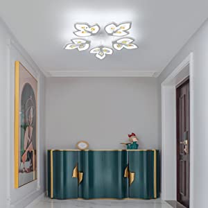 Dimmable Flush Mount Ceiling Light Acrylic LED Chandelier Lamp