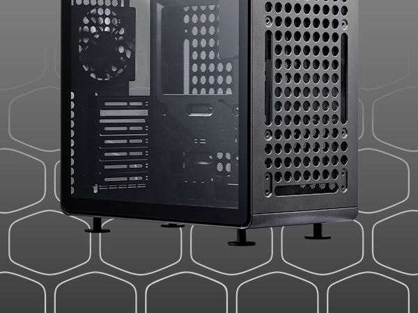 Cooler Master QUBE 540 Stardust Iron ATX Mid-Tower PC Case 
