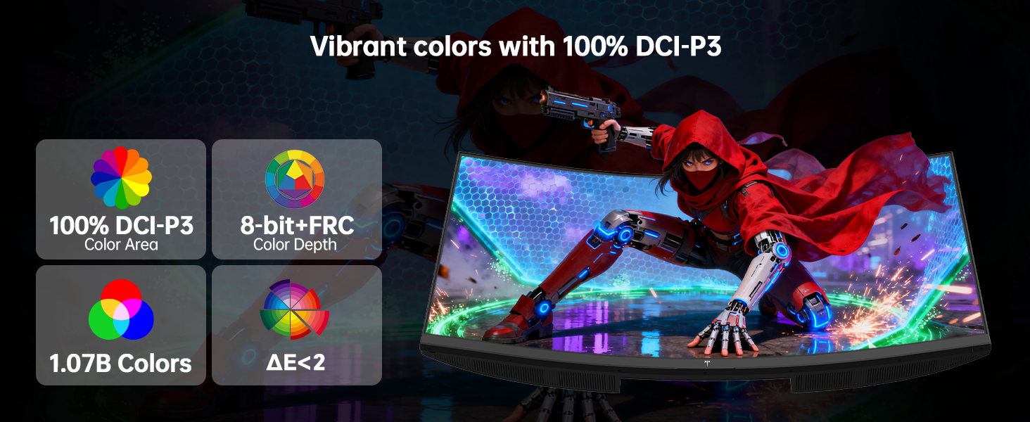 KTC 31.5" 2K QHD Curved Gaming Monitor