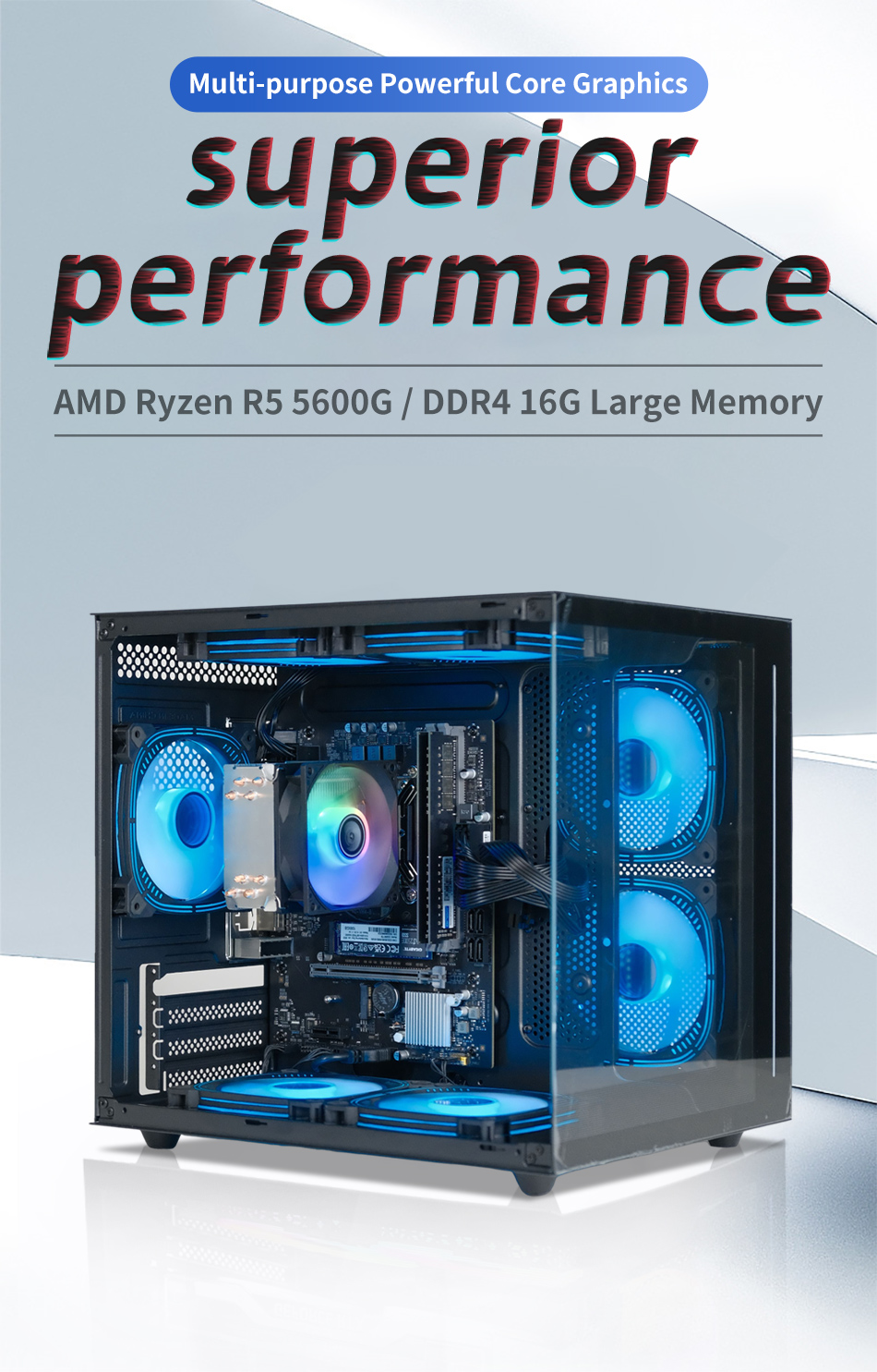 Provonto Mid-Range PC Gamer [AMD Ryzen 5 5600G, NVIDIA GeForce GTX
