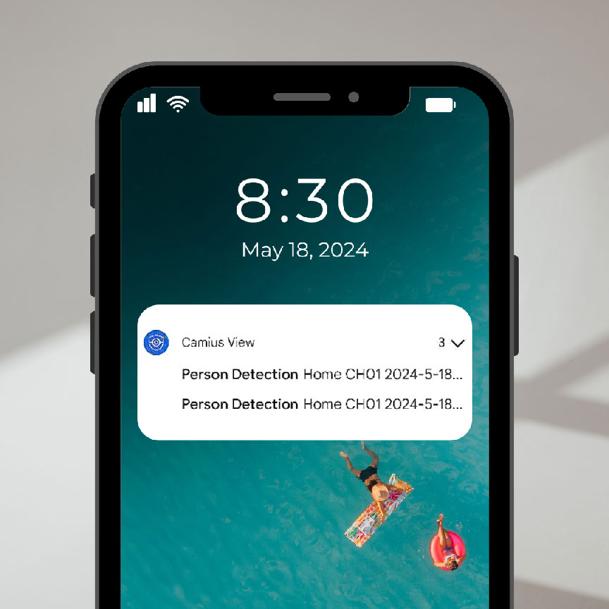Camius View camera app with remote monitoring