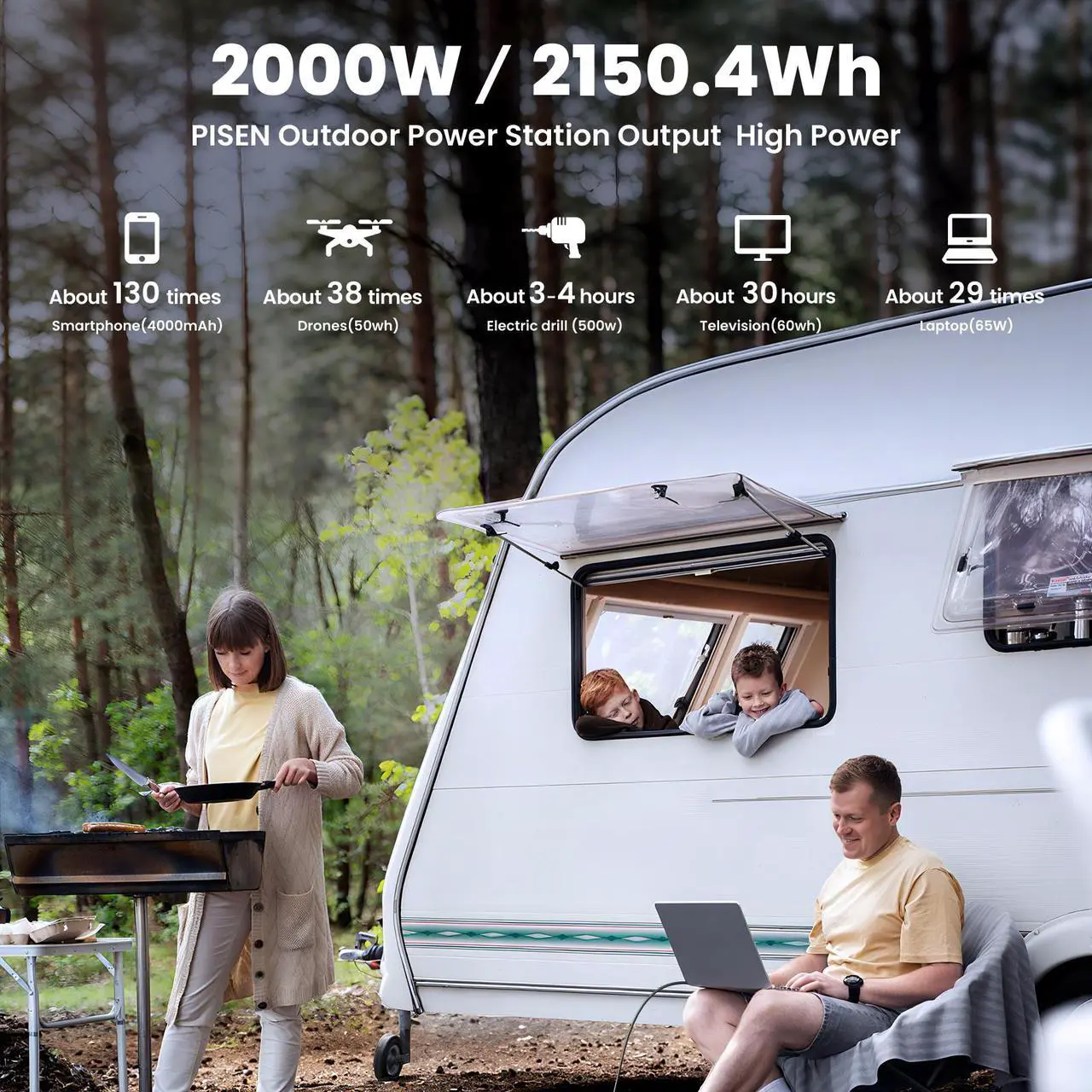 PISEN TS-OPS10 2000W Outdoor Power Supply