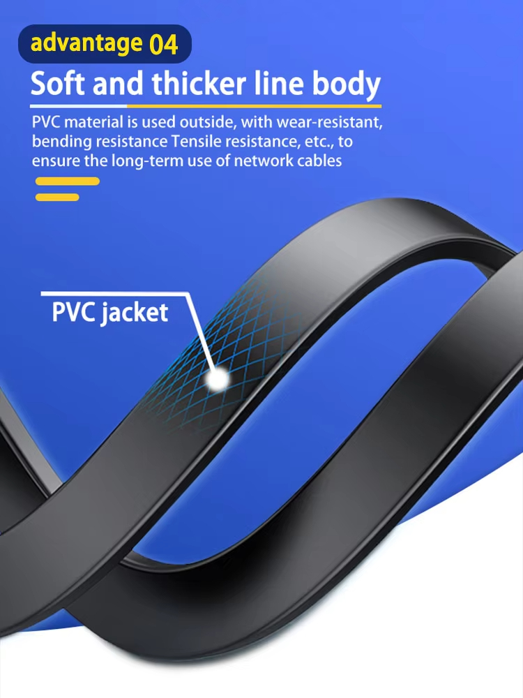 HANNORD Flat Ethernet Cable Cat 8