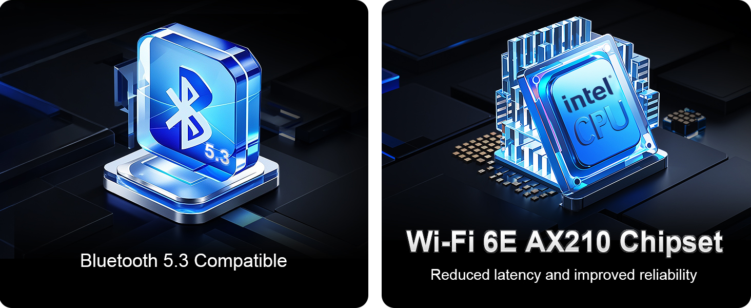 WiFi 6E PCIe Card | In-t-el AX210 Chip | 5400Mbps Tri-Band 2.4GHz/5GHz/6GHz WiFi Adapter