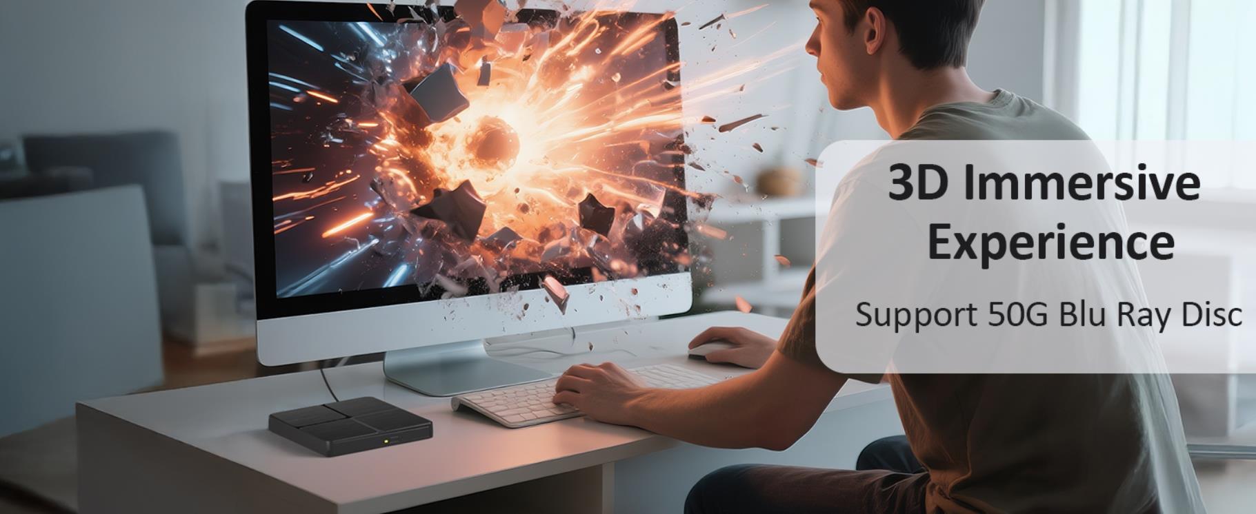 External Blu ray Drive for Laptops, External Bluray CD DVD Burner, External Blueray/DVD Drive for PC