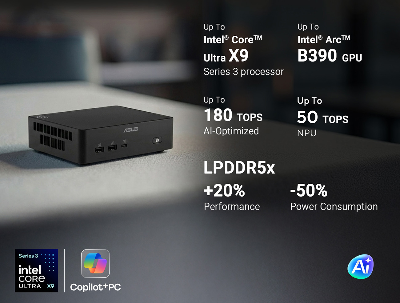 ASUS NUC 16 Pro Barebone Mini PC